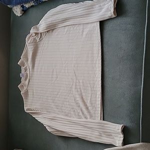 Long sleeve crop ribbed top